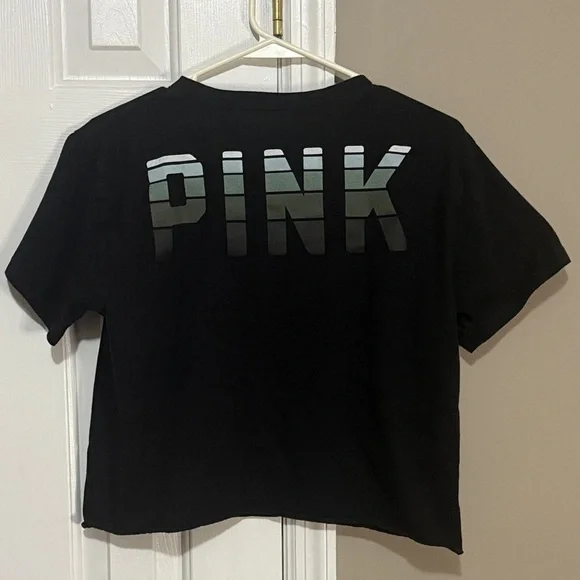 Victoria's Secret Pink Black Crop Top - Picture 4 of 4